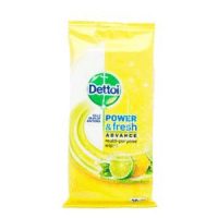دستمال چندمنظوره دتول (Dettol) پیشرفته 32 برگی لیمویی