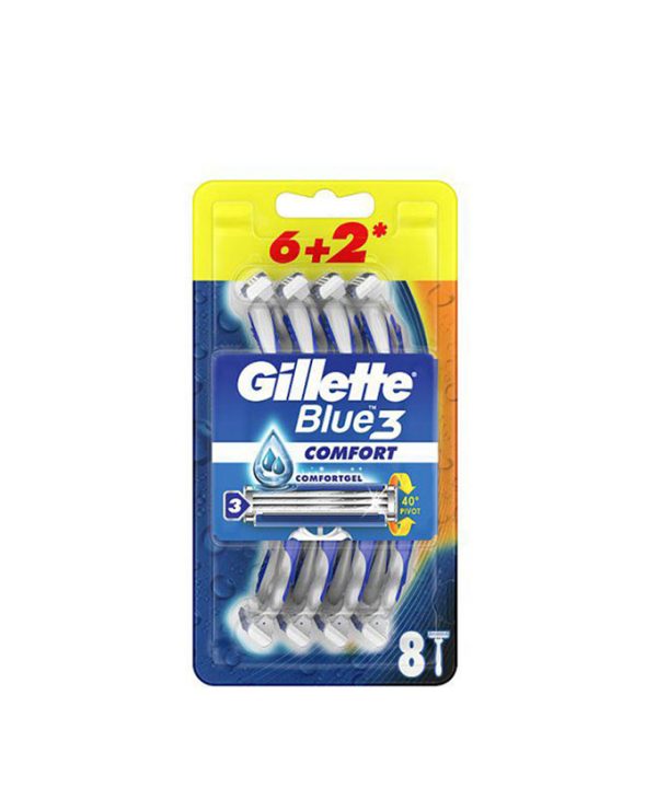 خودتراش ژیلت Gillette مدل Blue3 Comfort بسته 8 عددی