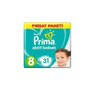 پوشک نوزاد پریما Prima اوانتاژ سایز 8 31 عددی