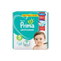 پوشک نوزاد پریما سایز5  Aktif Bebek بسته 25 عددی Prima