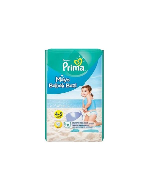 پوشک استخری پریما پمپرز Prima سایز 4-5 بسته 11 عددی