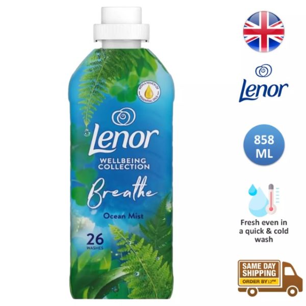نرم کننده لباس لنور Lenor مدل Breathe Ocean Mist حجم 858 میلی لیتر - تصویر 2
