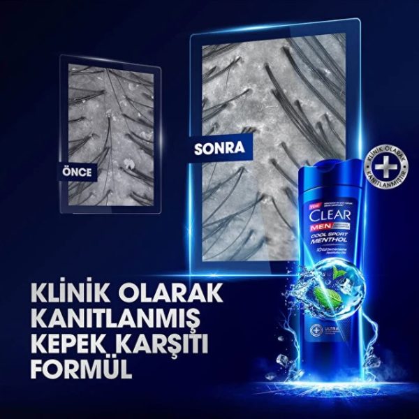 شامپو ضد شوره مردانه کلیر CLEAR مدل Cool Sport Menthol حجم 350 میلی لیتر - تصویر 2
