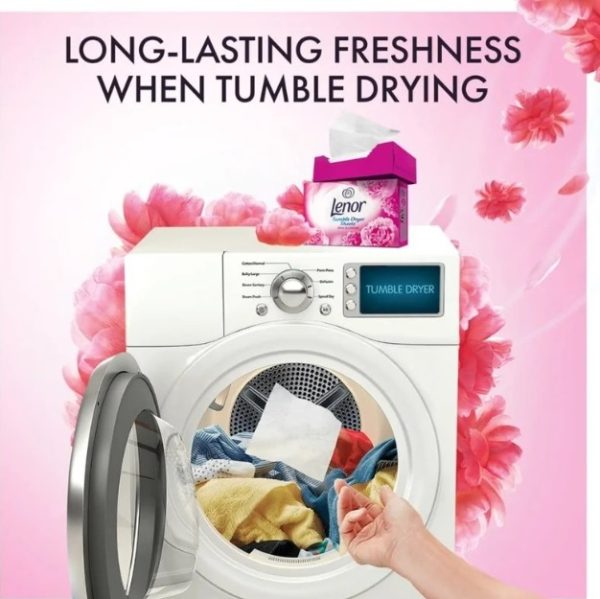 دستمال خوشبو کننده لباس لنور Lenor مدل Pink Blossom بسته 34 عددی - تصویر 3