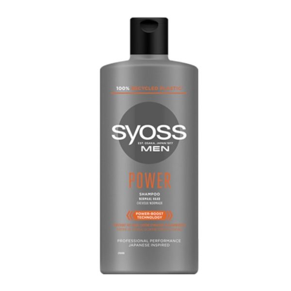 شامپو مو مردانه سایوس Syoss مدل power حجم 440 میلی لیتر