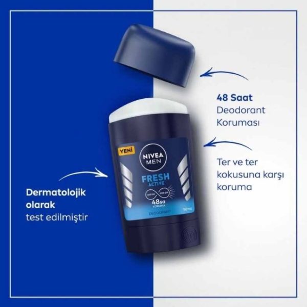 استیک ضد تعریق مردانه نیوآ NIVEA مدل Fresh Active حجم 50 میلی لیتر - تصویر 2