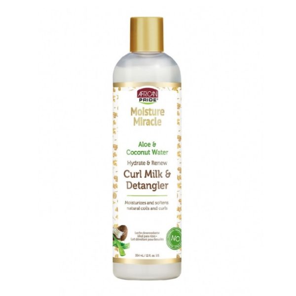 شیز مو آبرسان و گره بازکن مو آفریکن پراید African Pride مدل Curl Milk & Detangler حجم 354 میلی لیتر