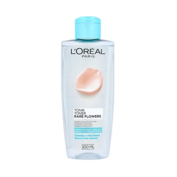 تونر لورآل Loreal مدل Rare Flowers حجم 200 میلی لیتر