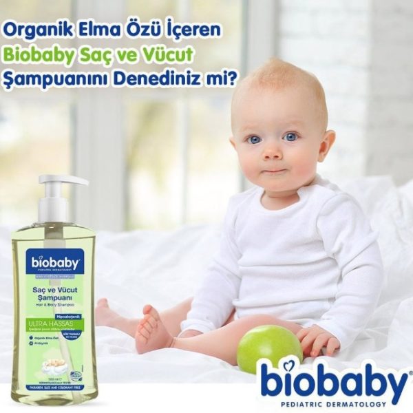 شامپو سر و بدن بدون سولفات کودک بیو بیبی Biobaby مدل Ultra Hassas حجم 500 میلی لیتر - تصویر 3