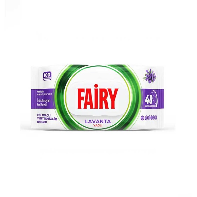 دستمال سطوح چند منظوره فیری Fairy مدل Lavanta بسته 100 عددی