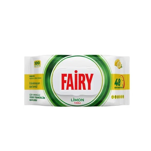 دستمال سطوح چند منظوره فیری Fairy مدل Limon بسته 100 عددی