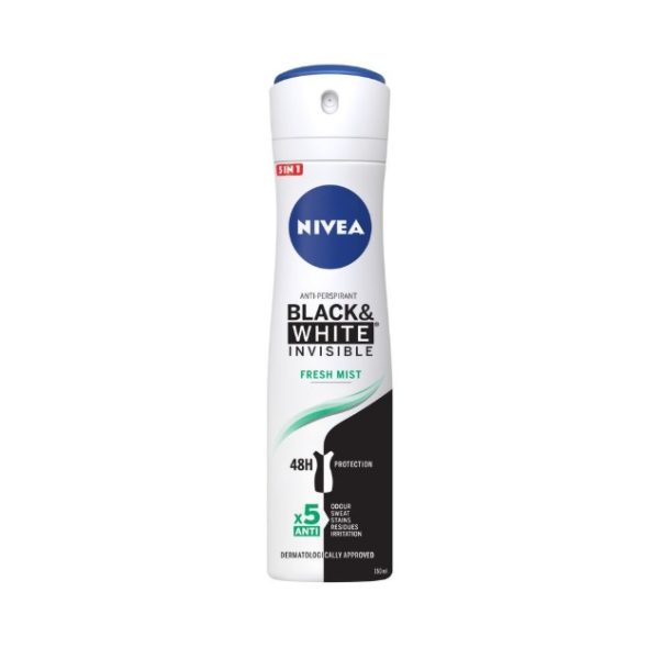 اسپری ضد تعریق نیوا Nivea مدل Invisible Black & White حجم 150 میلی لیتر