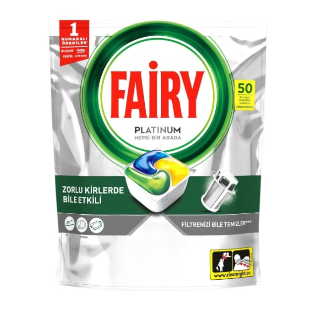 قرص ماشین ظرفشویی فیری Fairy مدل Platinum بسته 50 عددی