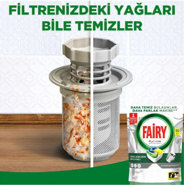 قرص ماشین ظرفشویی فیری Fairy مدل Platinum بسته 50 عددی - تصویر 3