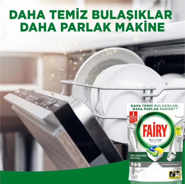 قرص ماشین ظرفشویی فیری Fairy مدل Platinum بسته 50 عددی - تصویر 4