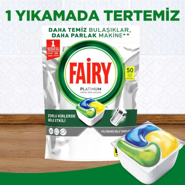 قرص ماشین ظرفشویی فیری Fairy مدل Platinum بسته 50 عددی - تصویر 5