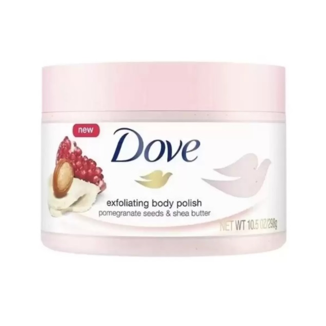 اسکراب لایه بردار بدن داو Dove مدل Pomegranate & Shea Butter وزن 298 گرم