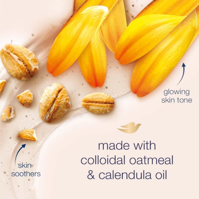 اسکراب لایه بردار بدن داو Dove مدل Colloidal Oatmeal وزن 298 گرم - تصویر 2