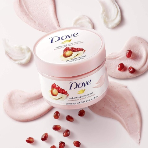 اسکراب لایه بردار بدن داو Dove مدل Pomegranate & Shea Butter وزن 298 گرم - تصویر 2