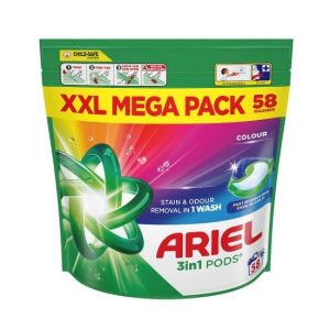 قرص ماشین لباسشویی آریل Ariel مدل Pods 3in1 بسته 58 عددی