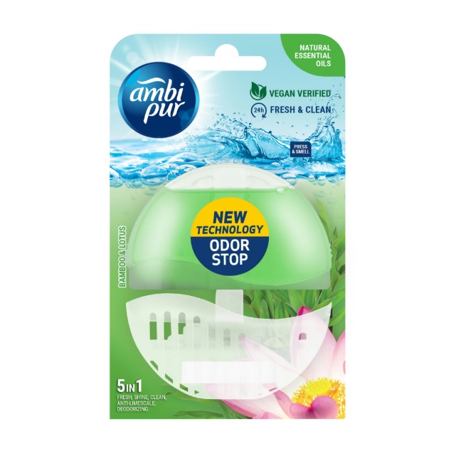 خوشبو کننده سرویس بهداشتی آمبی پور AmbiPur مدل Bamboo & lotus حجم 55 میلی لیتر