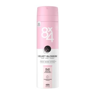 اسپری بدن هشت در چهار 8x4 مدل Velvet Blossom حجم 150 میلی لیتر