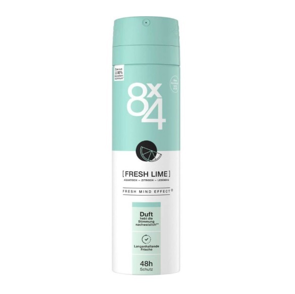 اسپری بدن هشت در چهار 8x4 مدل Fresh Lime حجم 150 میلی لیتر