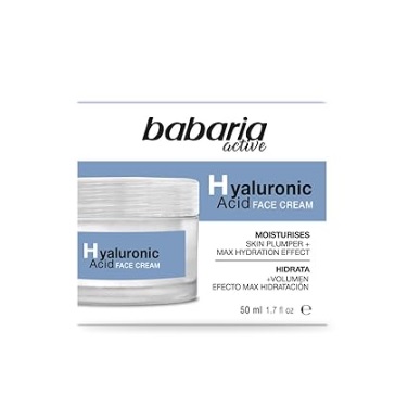 کرم آبرسان صورت باباریا Babaria مدل Hyaluronic Acid حجم 50 میلی لیتر