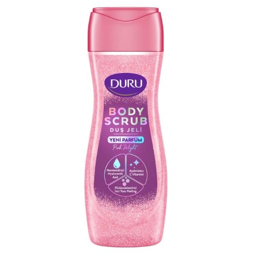 شامپو بدن اسکراب دار دورو DURU مدل Pink Delight حجم 450 میلی لیتر