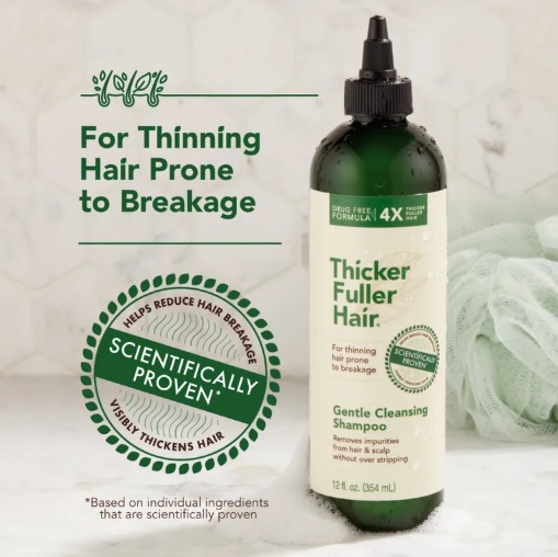 شامپو تیکر فولر هیر Thicker Fuller Hair مدل Gentle Cleansing حجم 354 میلی لیتر - تصویر 2